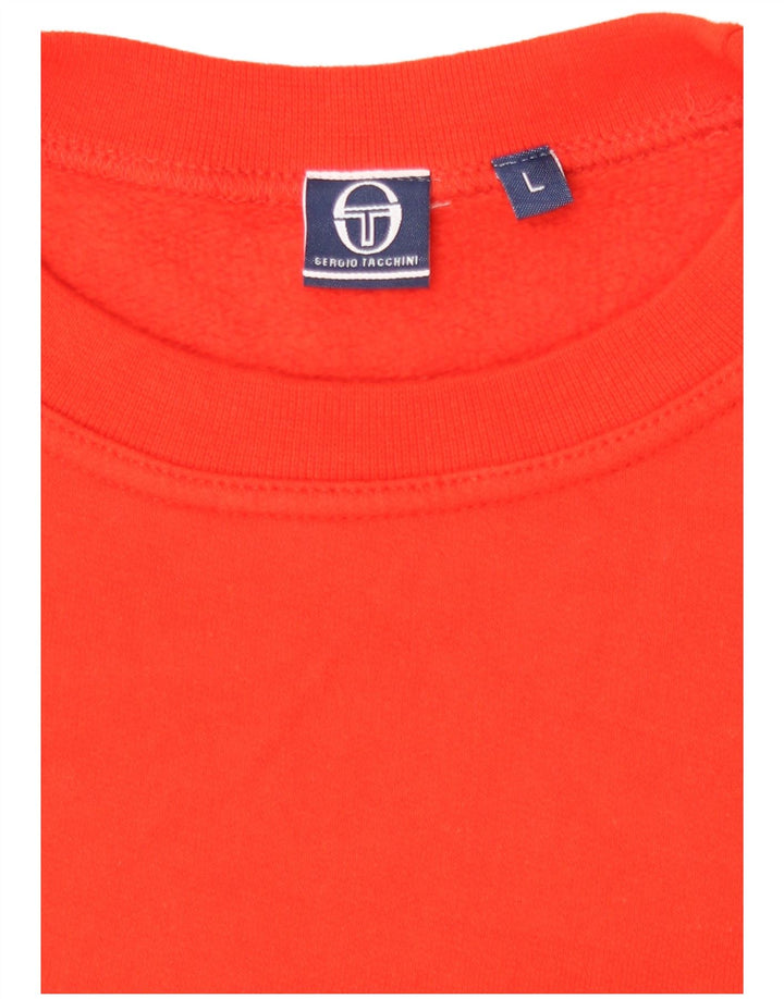 Мужской свитшот Sergio Tacchini большой оранжевый