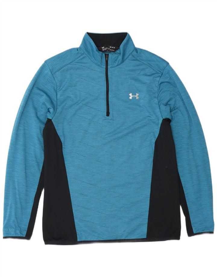 Мужской топ свободного покроя Under Armour Cold Gear, средний синий цвет с длинными рукавами
