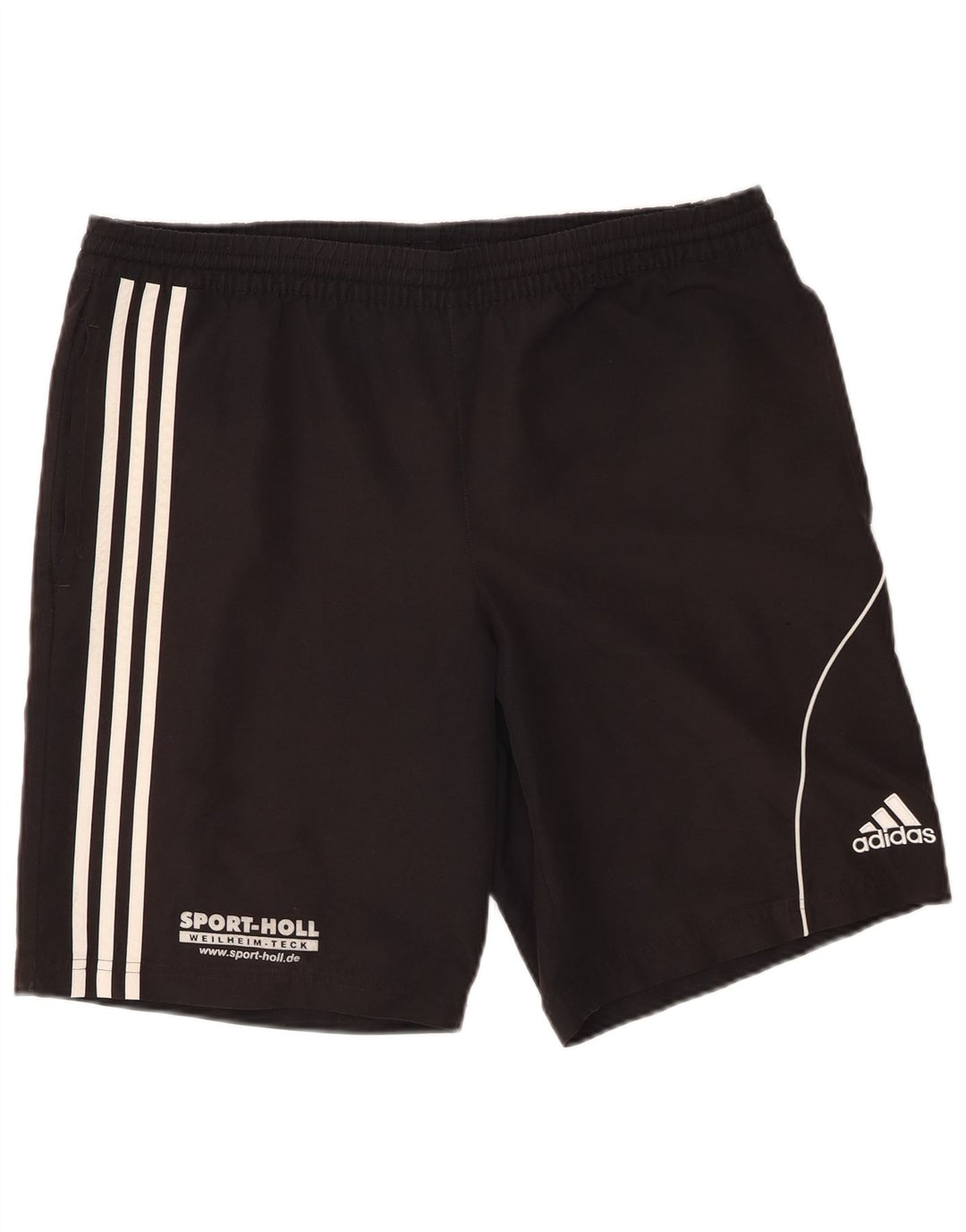 Мужские спортивные шорты Adidas, большие черные из полиэстера