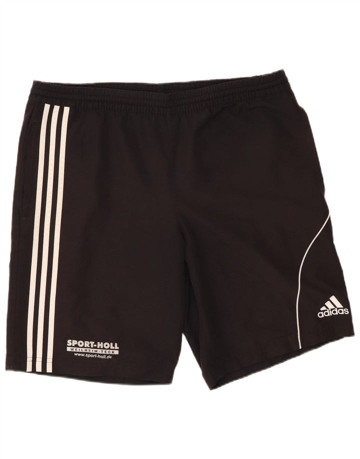 Мужские спортивные шорты Adidas, большие черные из полиэстера