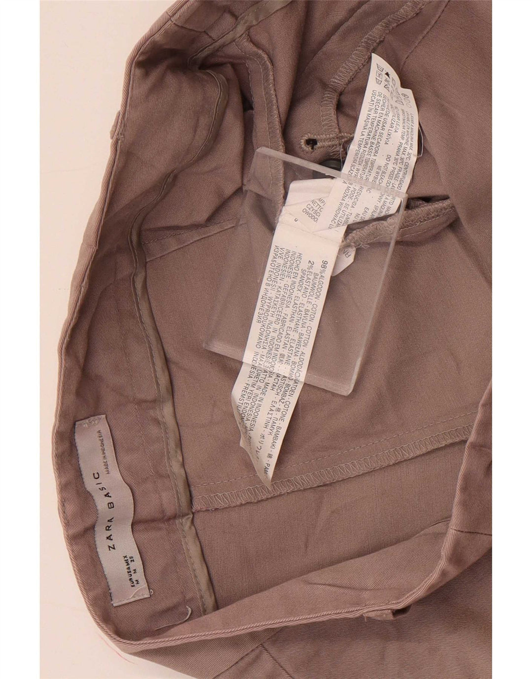 Женские повседневные шорты Zara Medium W28, коричневые, хлопковые