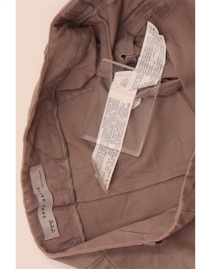 Женские повседневные шорты Zara Medium W28, коричневые, хлопковые