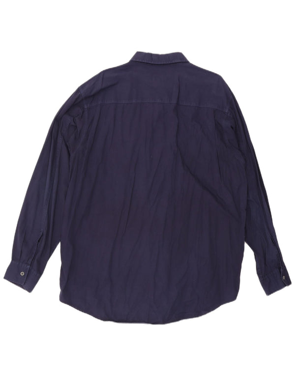Мужская рубашка Calvin Klein Jeans 2XL темно-синяя, хлопок