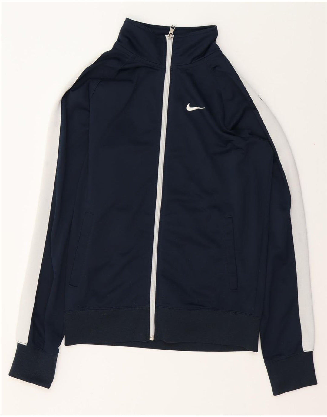 Мужской спортивный костюм NIKE, верхняя куртка, маленький темно-синий, полиэстер с цветными блоками