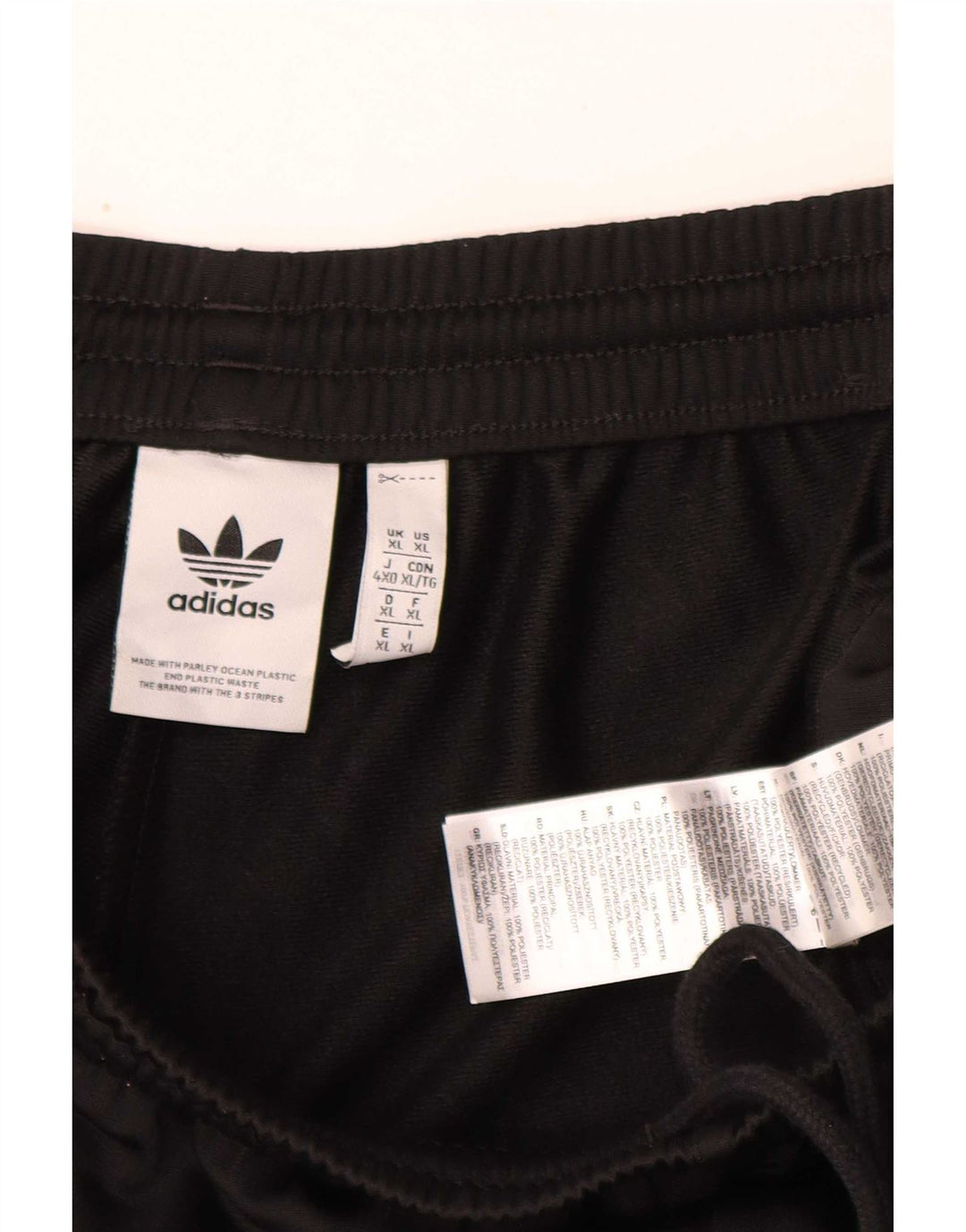 Мужские спортивные брюки Adidas с графическим рисунком XL, черный полиэстер