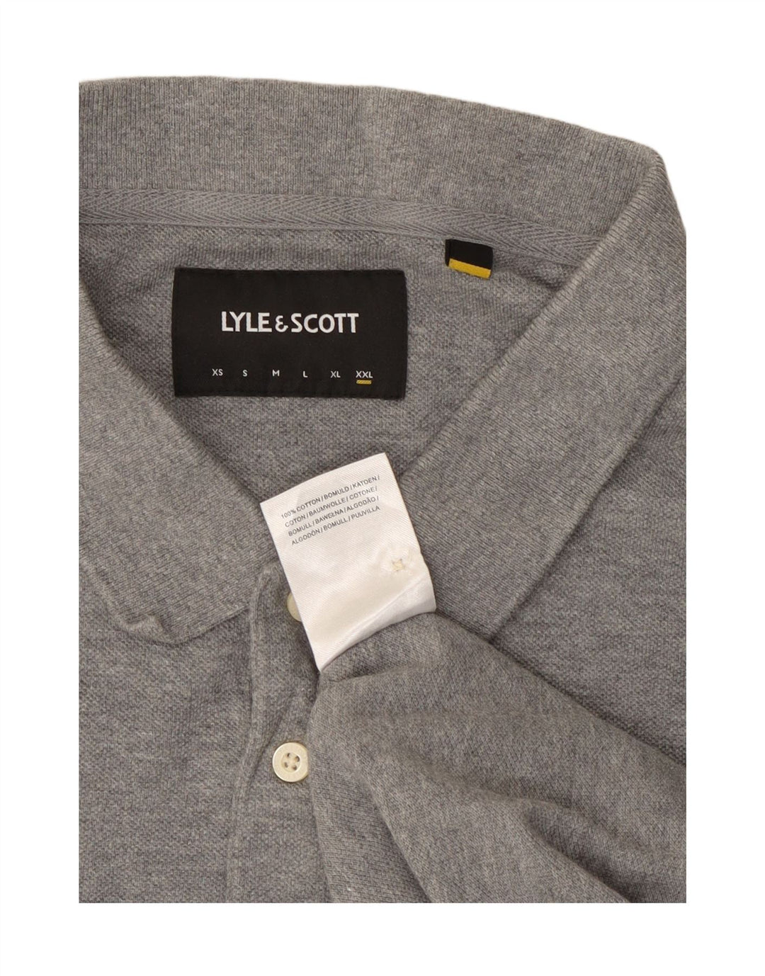 Мужская рубашка-поло Lyle & Scott 2XL, серая, хлопок