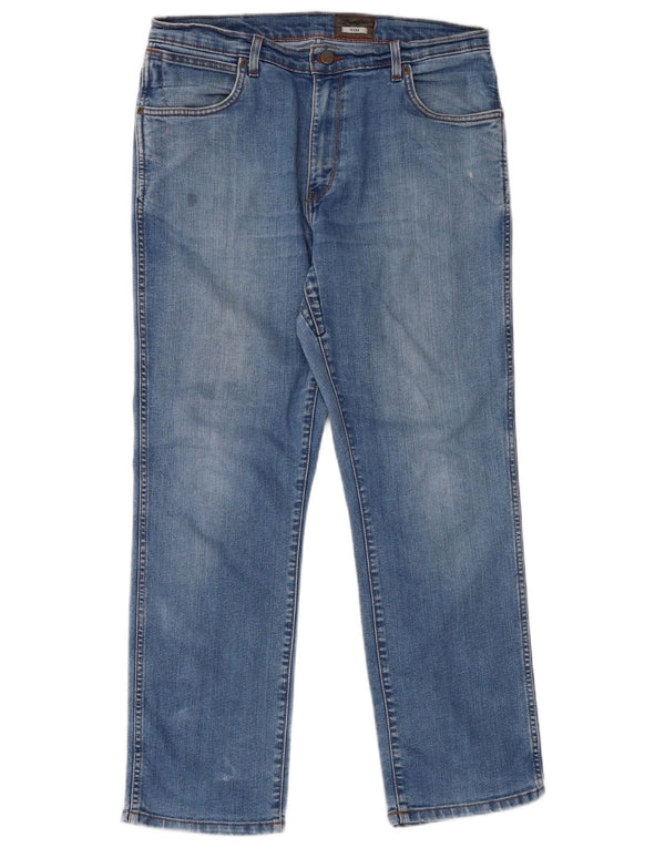 Мужские прямые джинсы Wrangler Texas Stretch W36 L30, синий хлопок