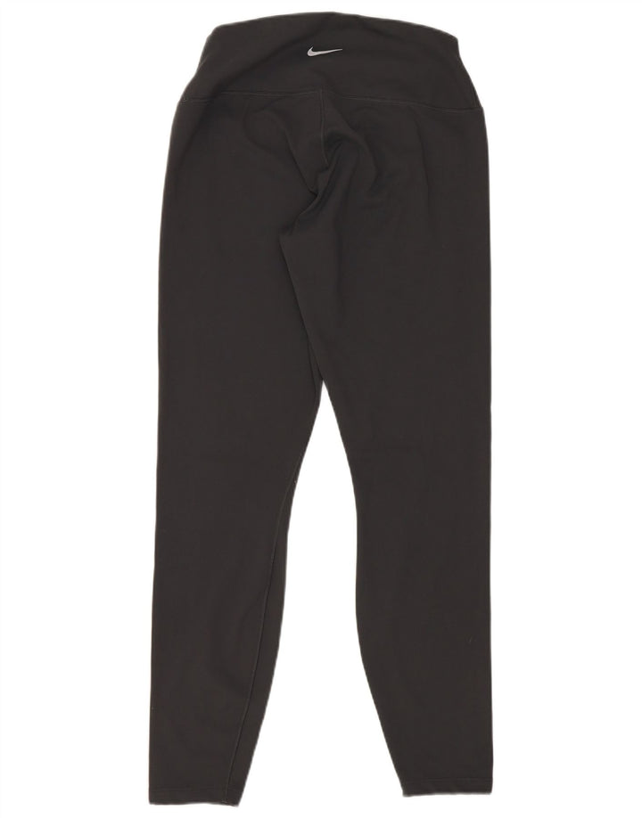 Женские укороченные леггинсы Nike Dri Fit UK 12, средний черный полиэстер
