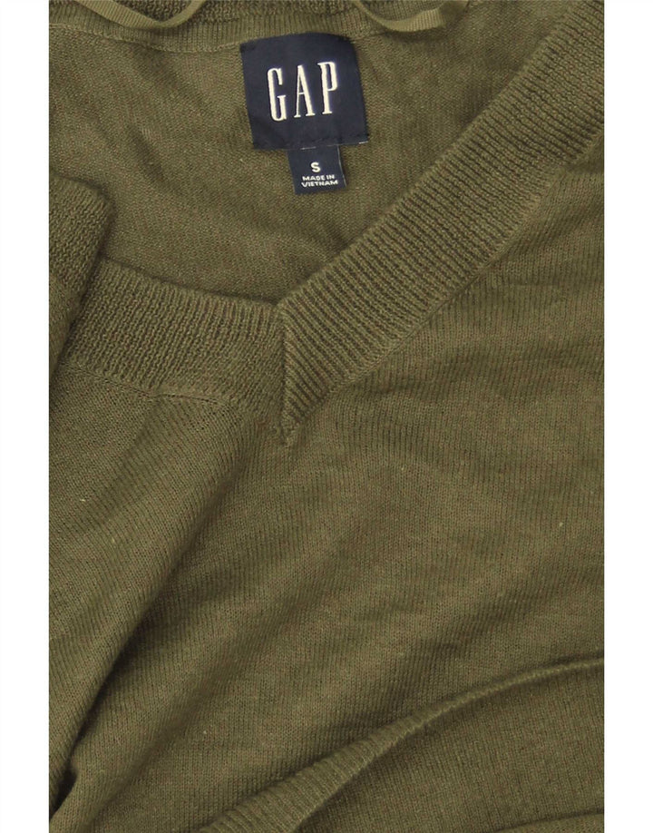 Женский свободный джемпер с v-образным вырезом Gap UK 10, маленький зеленый