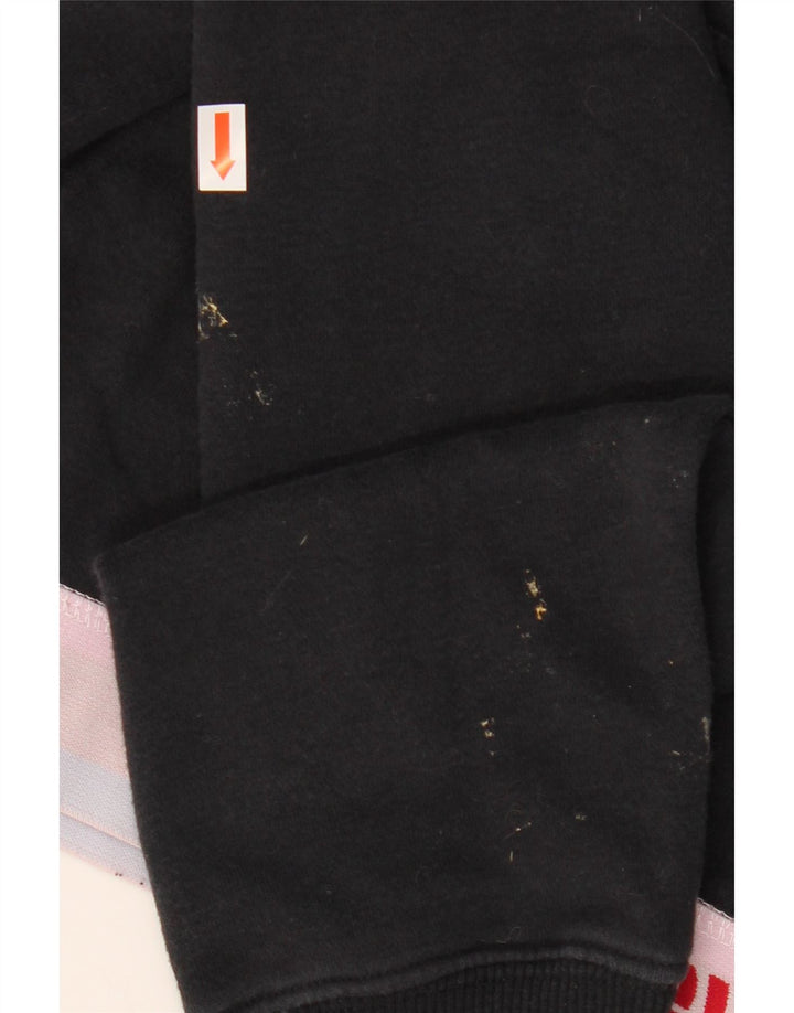 Укороченный джемпер с капюшоном и рисунком для девочек LEVI'S, 11–12 лет, черный с цветными блоками