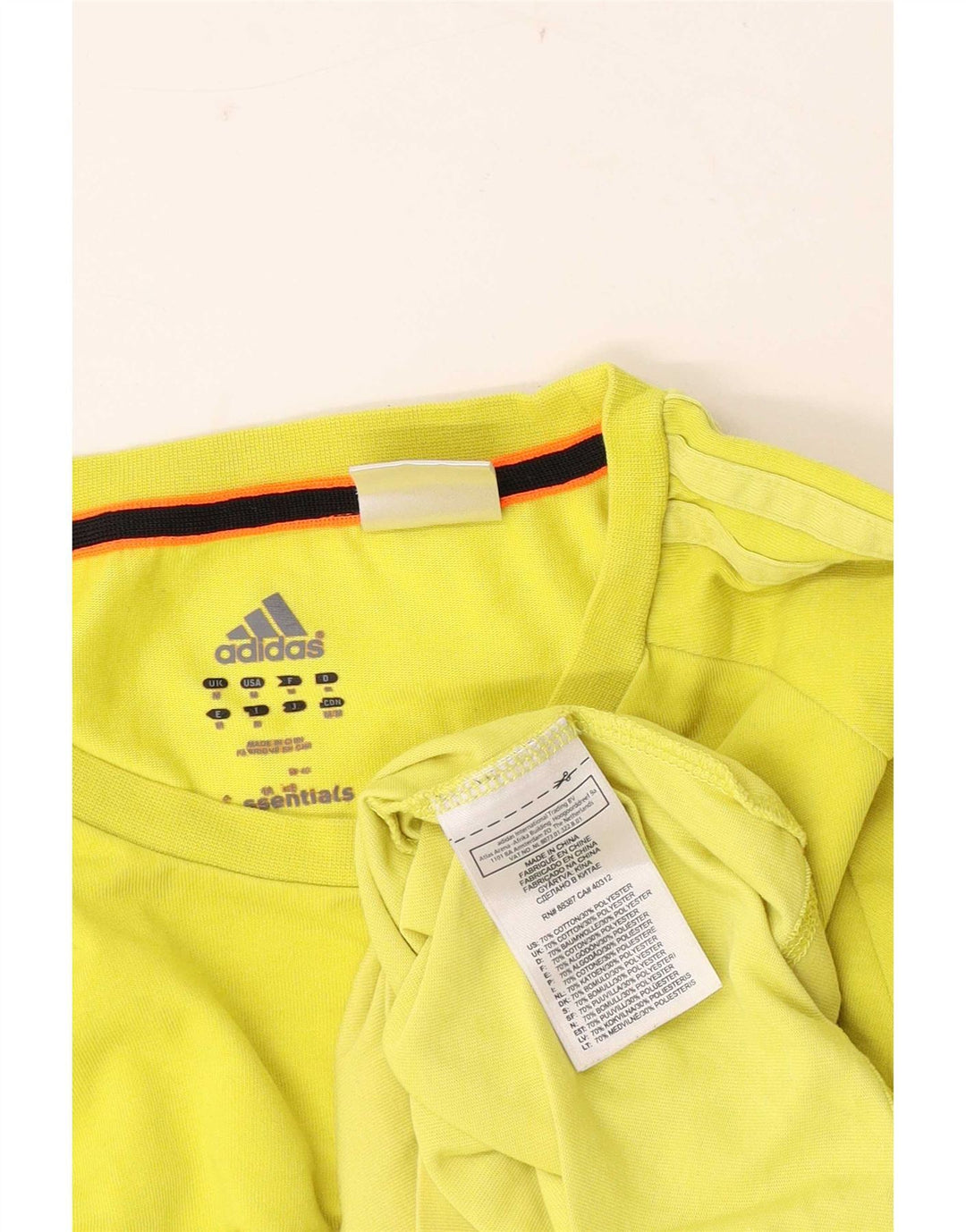Adidas Мужская футболка Climalite Top Medium Yellow Cotton