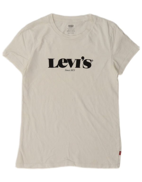 Женская футболка оверсайз с рисунком Levi's Top UK 2 2XS Белая