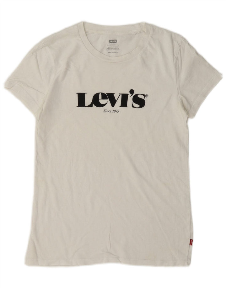 Женская футболка оверсайз с рисунком Levi's Top UK 2 2XS Белая