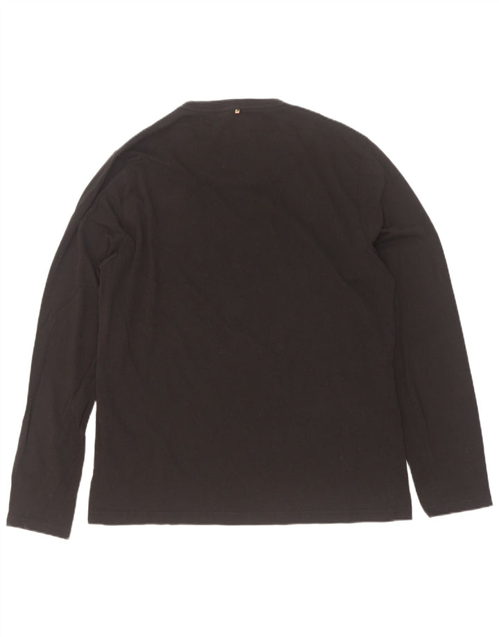 Мужской топ с рисунком Pretty Green, большой черный хлопок с длинным рукавом