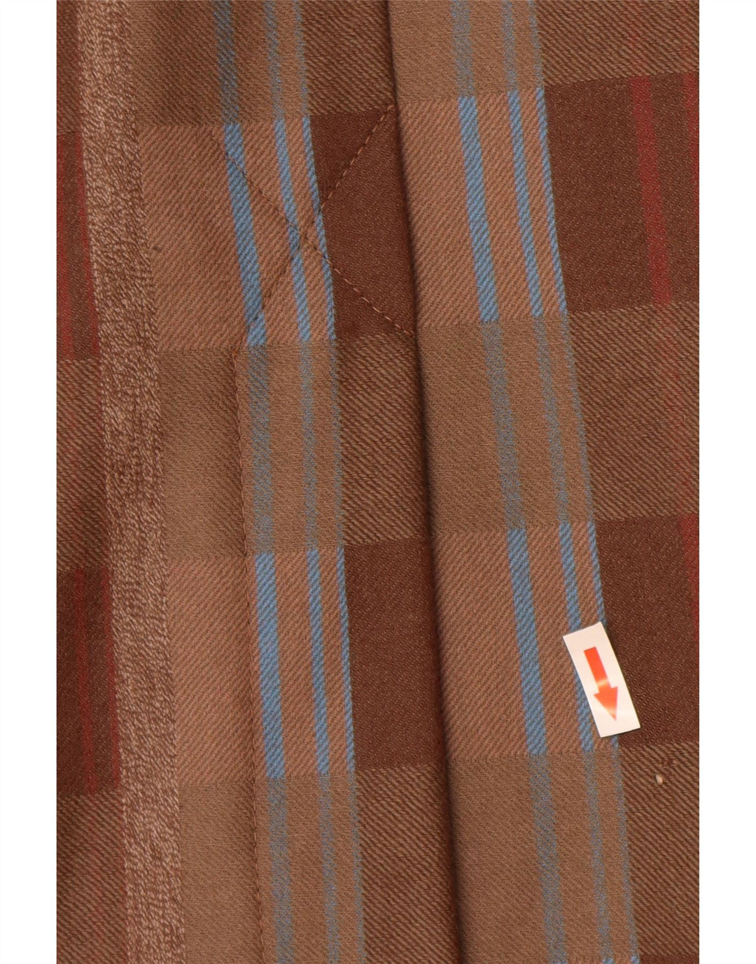 Винтажная женская прямая юбка с высокой талией IT 44 Medium W26 Коричневая клетка