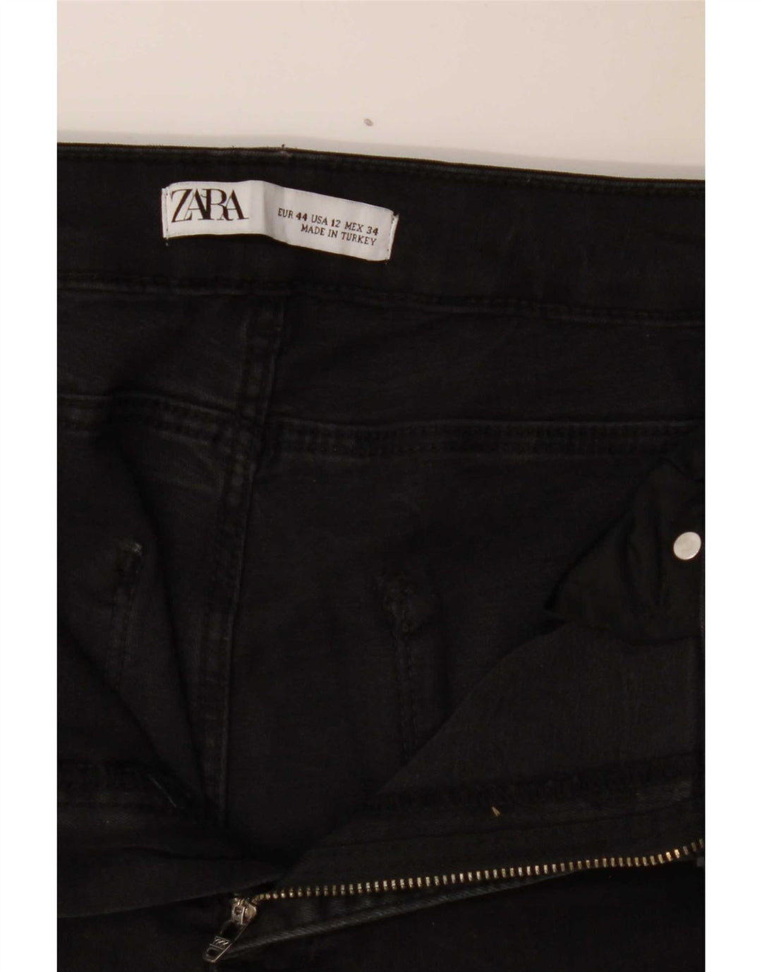 Женские узкие джинсы Zara EU 44 XL W34 L24 черные