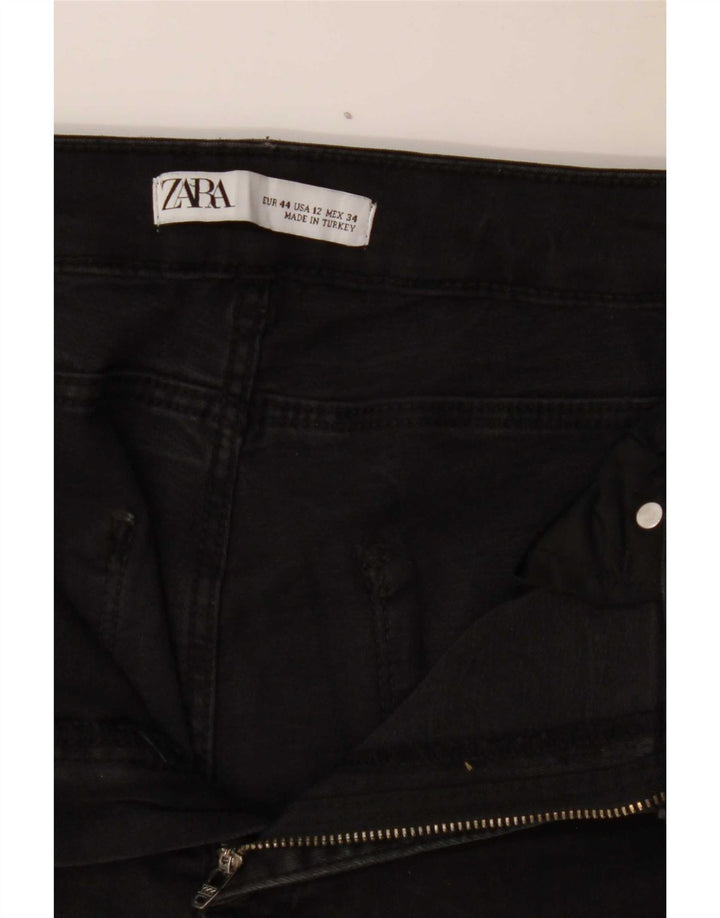 Женские узкие джинсы Zara EU 44 XL W34 L24 черные