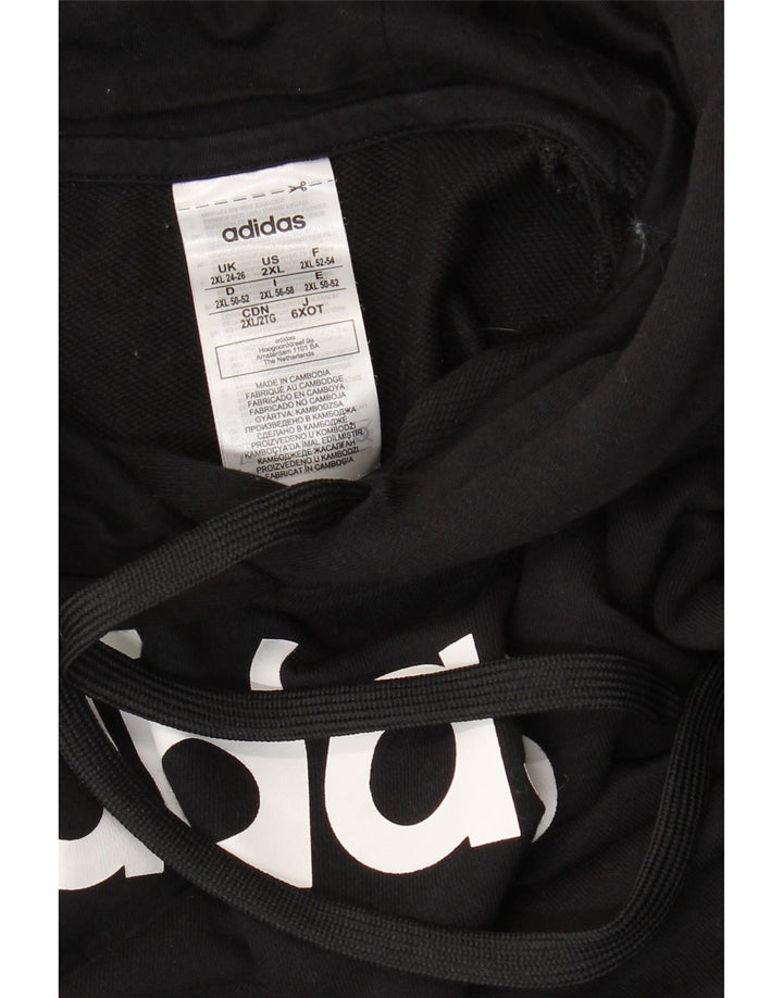 Женский джемпер с капюшоном ADIDAS UK 24/26 2XL, черный хлопок