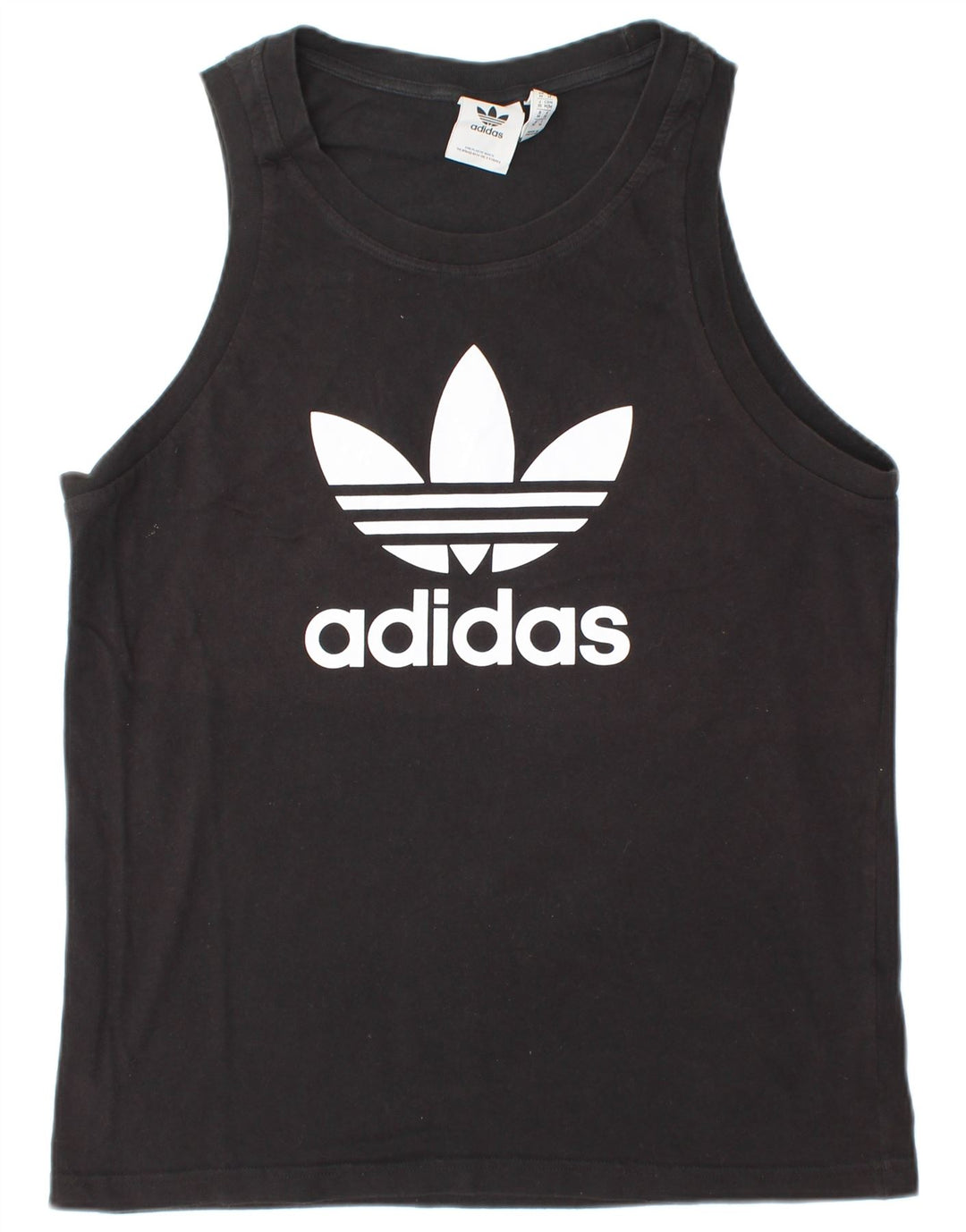 ADIDAS Mens Graphic Vest Top Medium Black Cotton