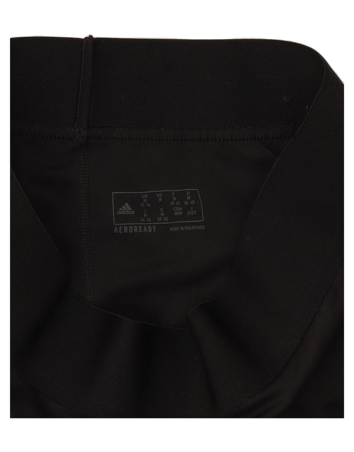 ADIDAS Womens Aeroready Leggings UK 12/14 Medium  Black Vintage Adidas and Second-Hand Adidas from Messina Hembry 