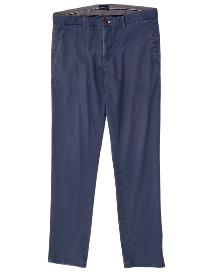 Мужские узкие брюки-чиносы Gant W32 L32, синие, хлопок