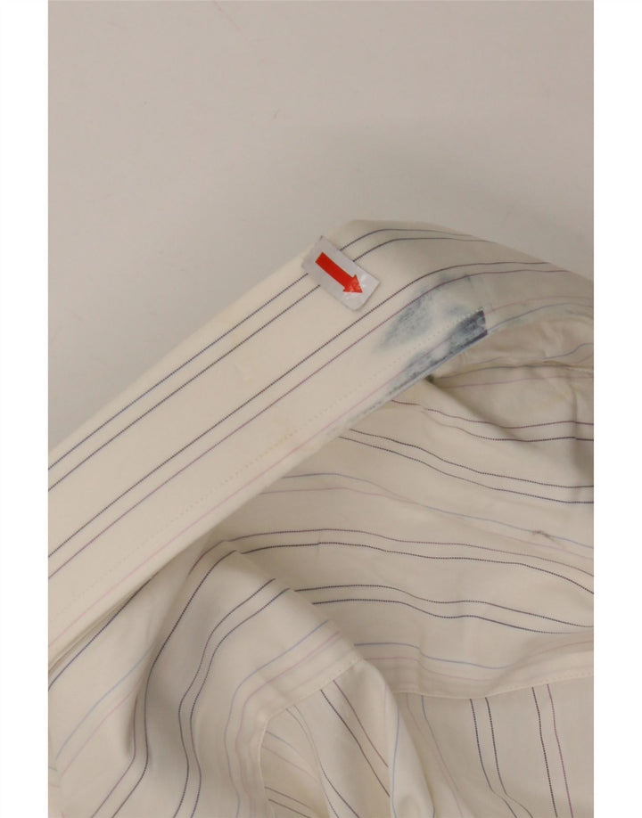 Мужская рубашка MASSIMO DUTTI, размер 43, большая хлопковая белая полоска