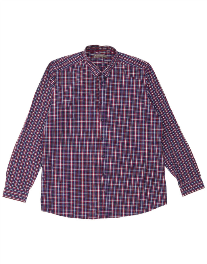 Мужская рубашка Angelo Litrico XL, синяя клетка, хлопок