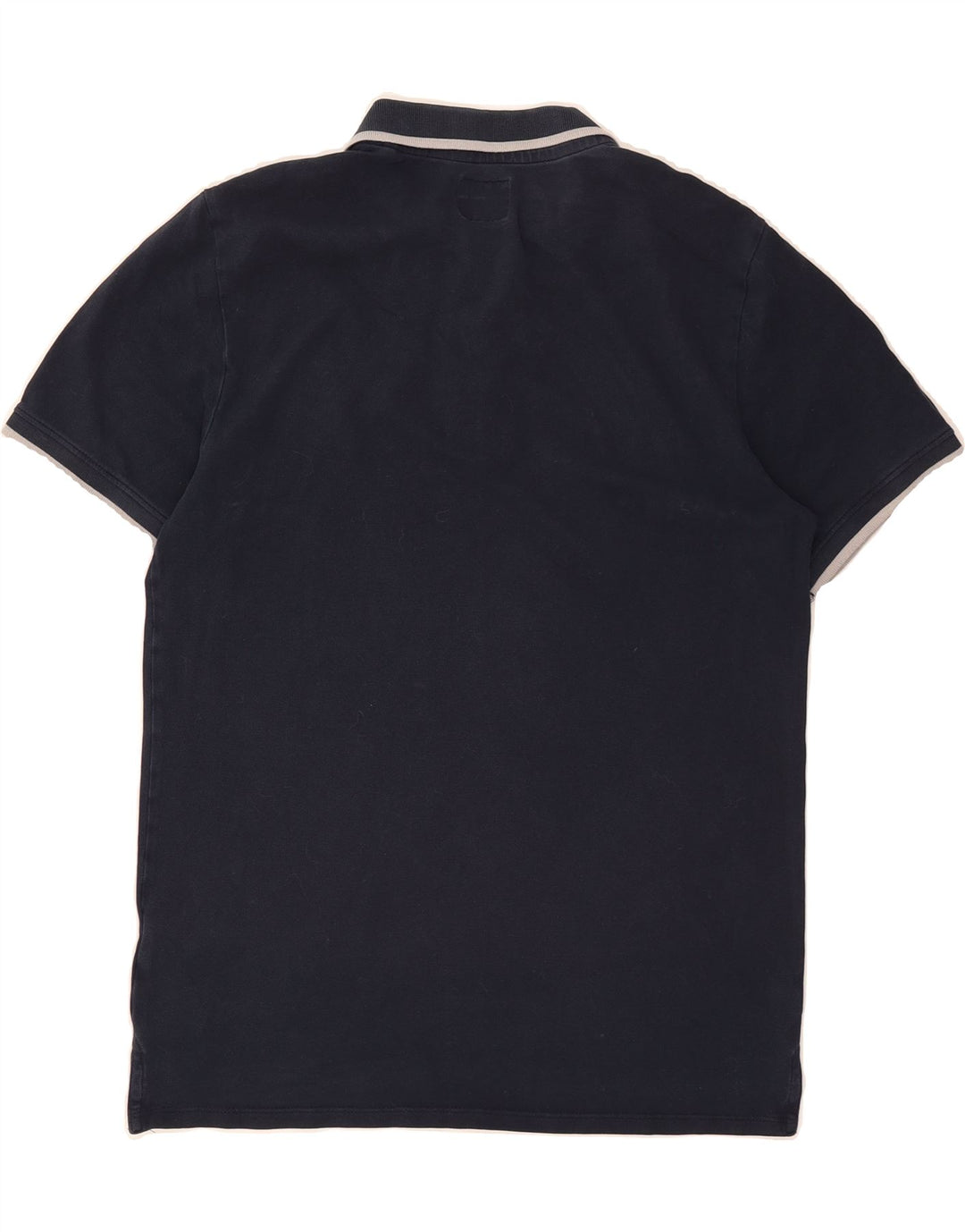 GUESS Mens Polo Shirt Medium Navy Blue Cotton Vintage Guess and Second-Hand Guess from Messina Hembry 