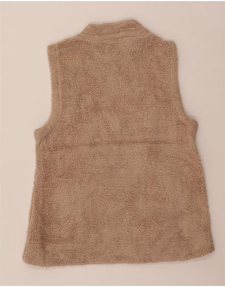Женский флисовый жилет Calvin Klein UK 16, большой размер, бежевый из полиэстера