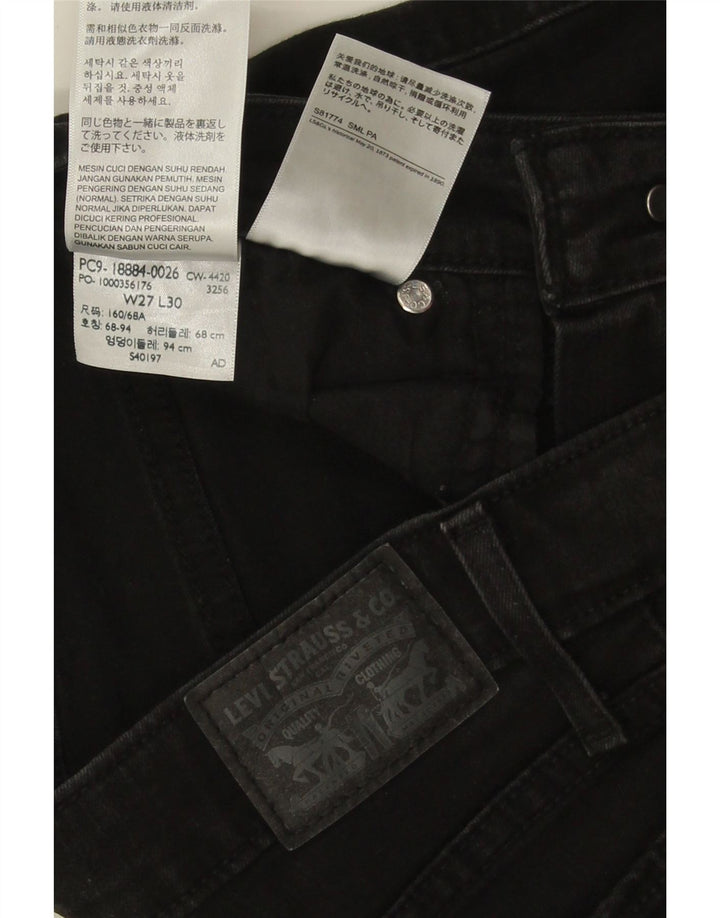 Женские узкие джинсы Levi's 712 W27 L28, черный хлопок