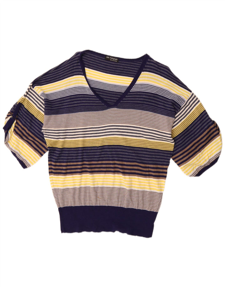 Женский джемпер с v-образным вырезом Marks & Spencer UK 20 2XL темно-синий