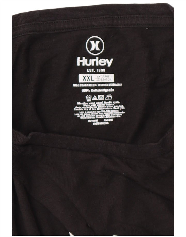 HURLEY Мужская футболка с рисунком Top XL, черный хлопок