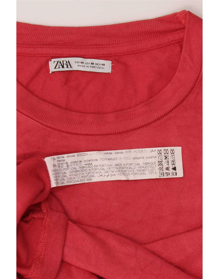Zara Женская вискоза среднего красного цвета