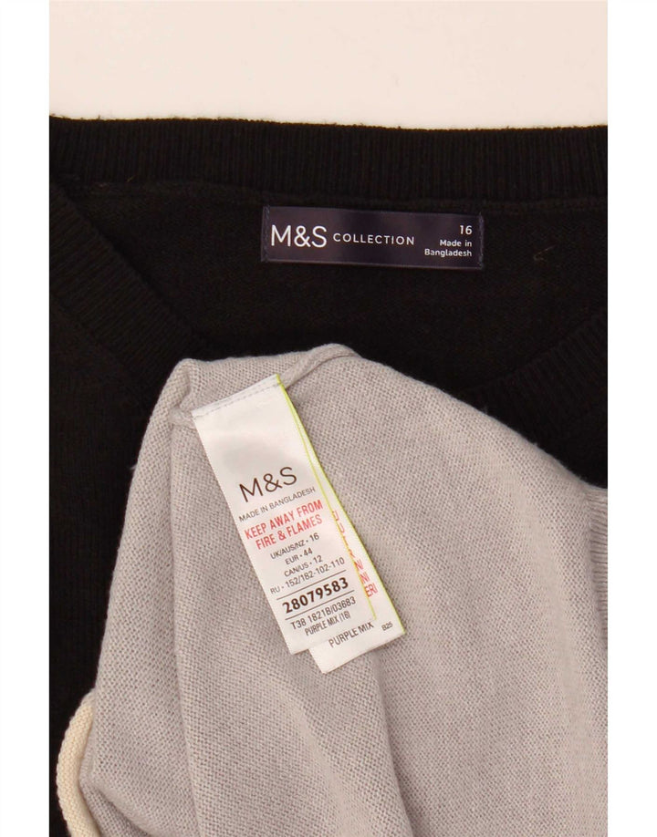 Женский джемпер с вырезом «лодочка» Marks & Spencer, Великобритания, 16, большой, разноцветный