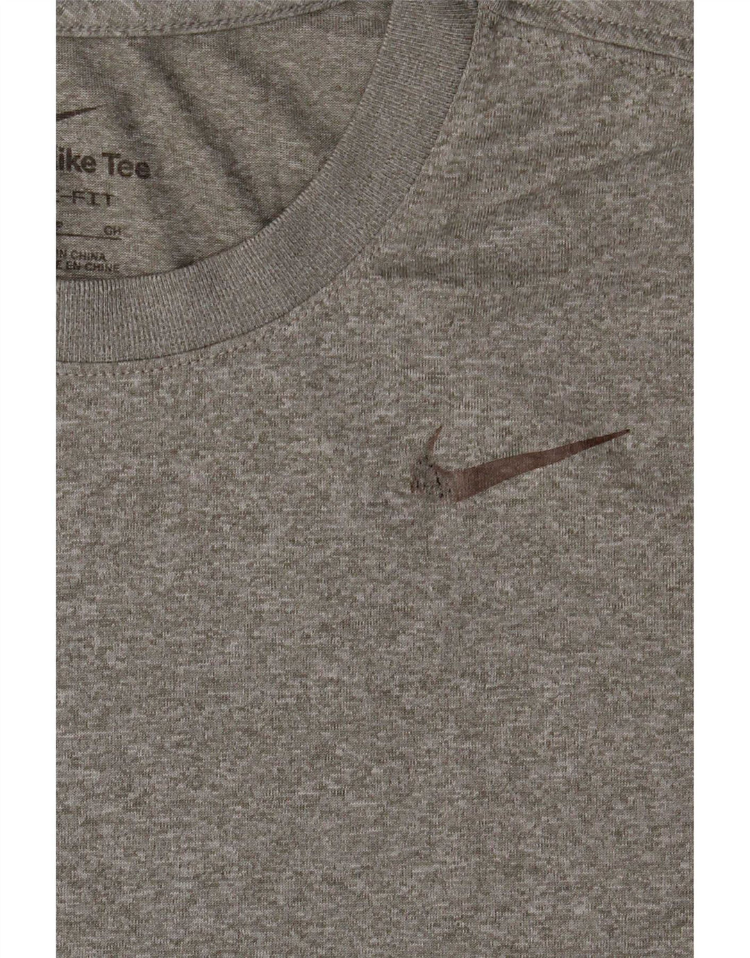 Мужская футболка Nike Dri Fit, маленький серый полиэстер с крапинками