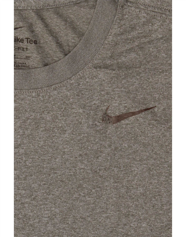 Мужская футболка Nike Dri Fit, маленький серый полиэстер с крапинками