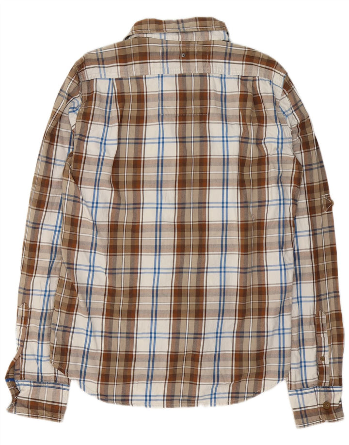 Мужская фланелевая рубашка Superdry XL, коричневая клетка, хлопок
