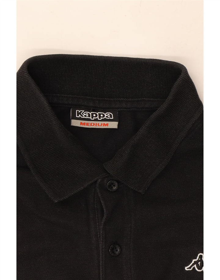 KAPPA Mens Polo Shirt Medium Black Cotton Vintage Kappa and Second-Hand Kappa from Messina Hembry 