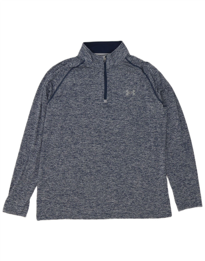 Мужской пуловер спортивный костюм Under Armour Heat Gear, большой синий в крапинку