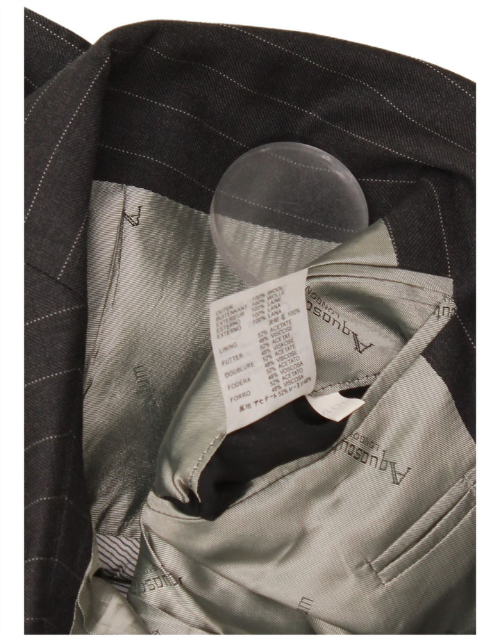 Мужской пиджак Aquascutum на 3 пуговицах UK 40, большая серая шерстяная полоска