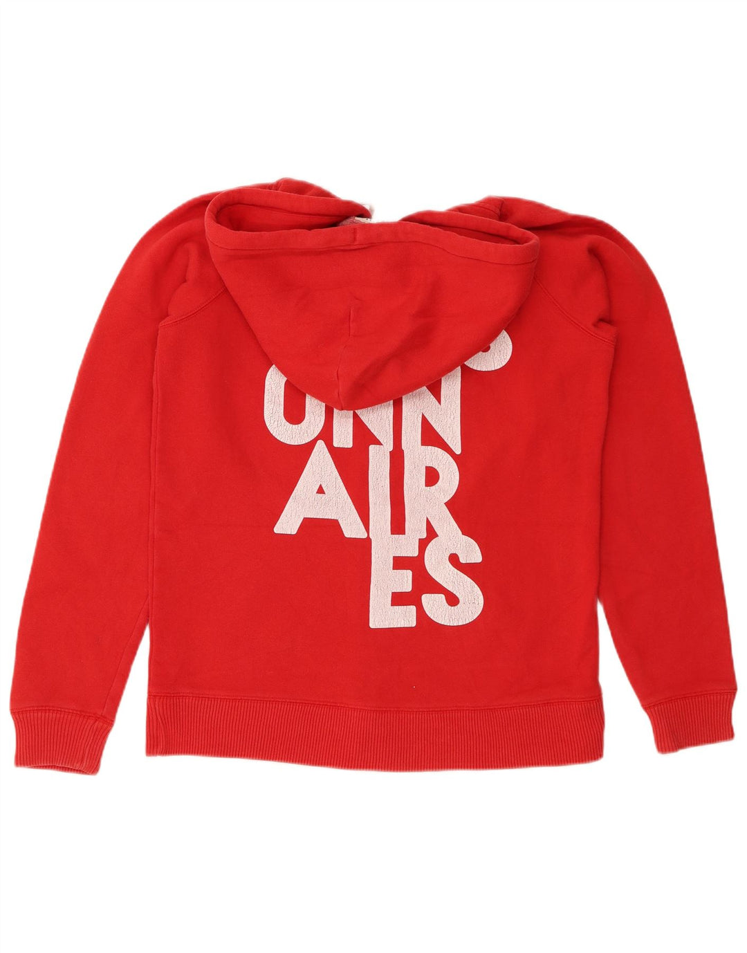 Женский свитер с капюшоном и молнией с графическим рисунком Jack Wills, большой красный хлопок, Великобритания 14