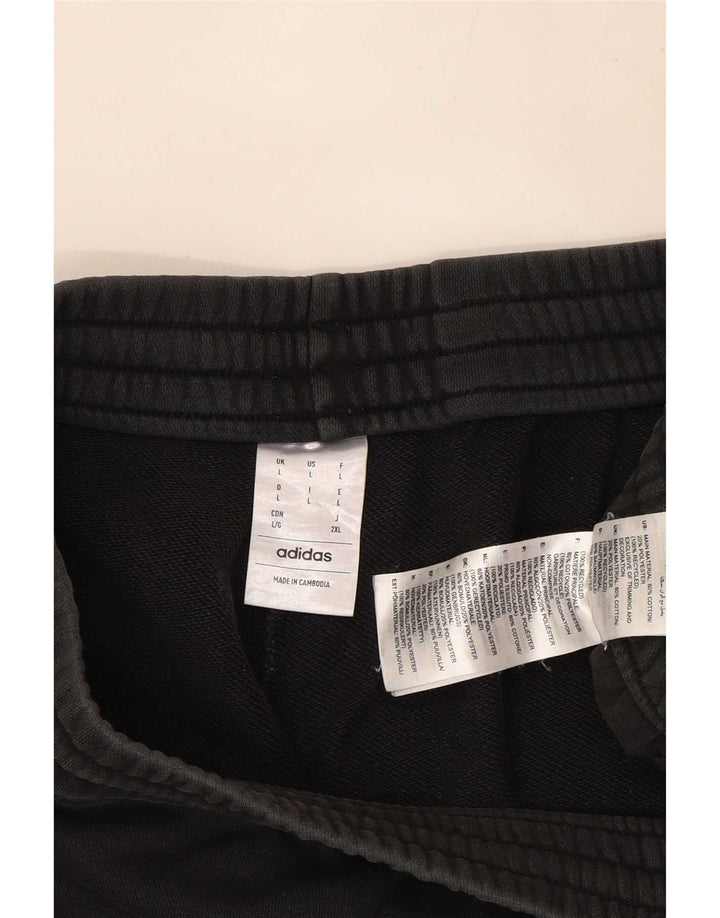 Мужские спортивные шорты Adidas, большие черные хлопковые