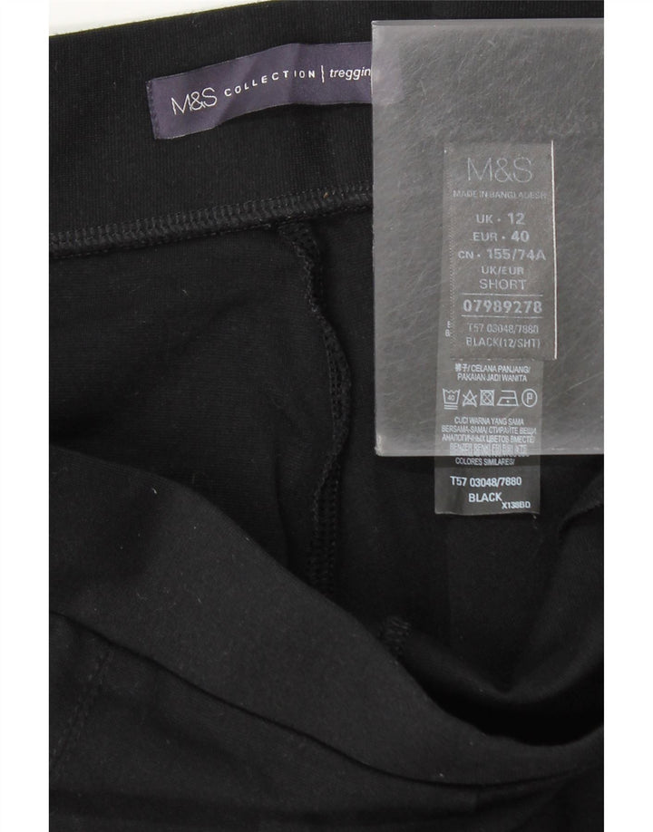 Женские леггинсы Marks & Spencer UK 12, средний черный, вискоза