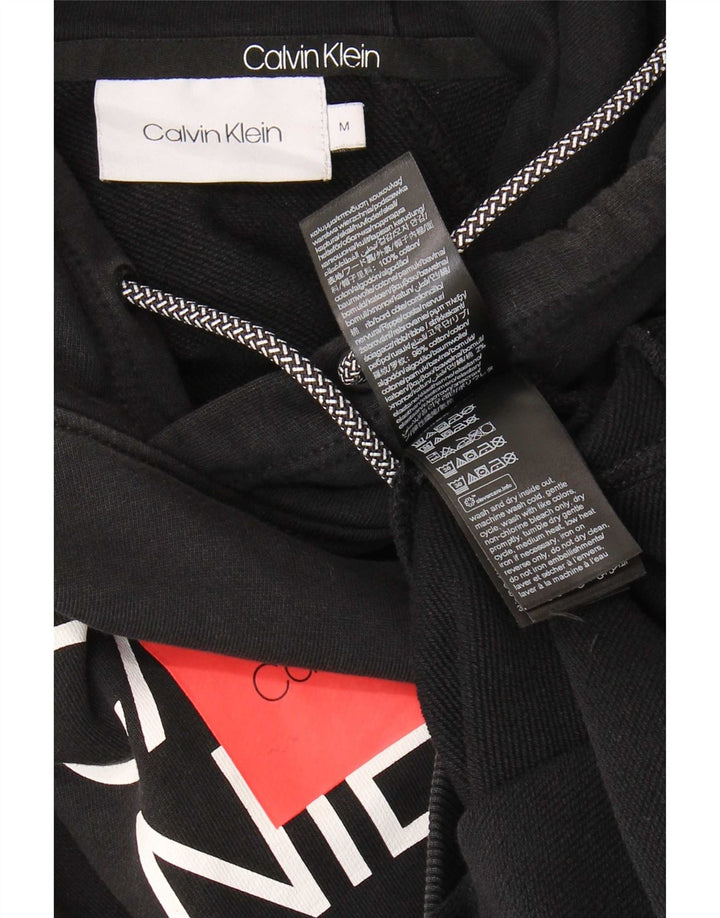 Мужской джемпер с капюшоном Calvin Klein, черный, хлопковый, среднего размера