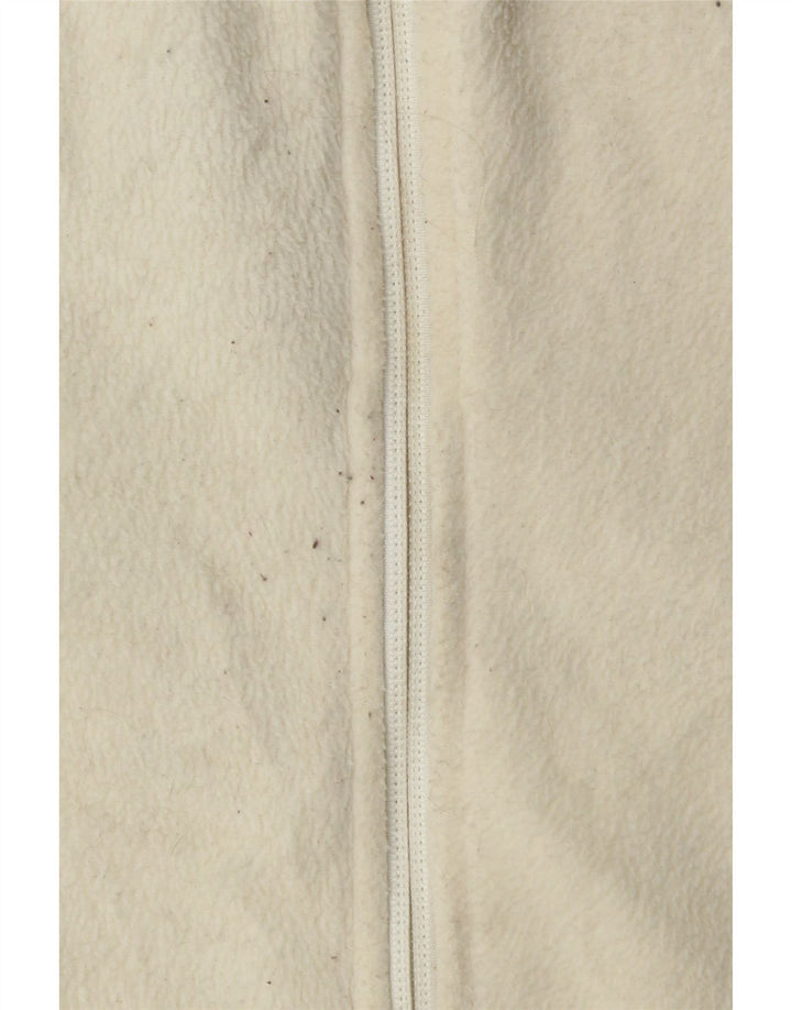 EDDIE BAUER Womens Fleece Gilet UK 16 Large Off White Polyester Vintage Eddie Bauer and Second-Hand Eddie Bauer from Messina Hembry 