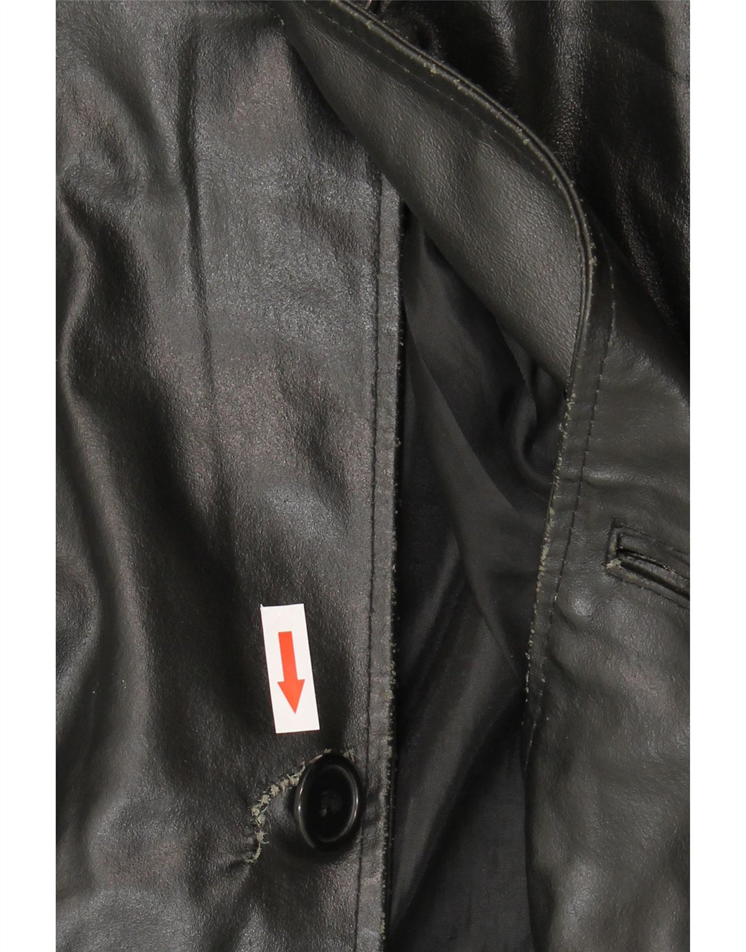 VINTAGE Мужская кожаная куртка IT 52 XL Черная кожа