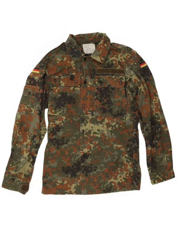 Винтажная мужская куртка в стиле милитари из Германии, Великобритания 38, средний цвет хаки, камуфляжный хлопок, хлопок