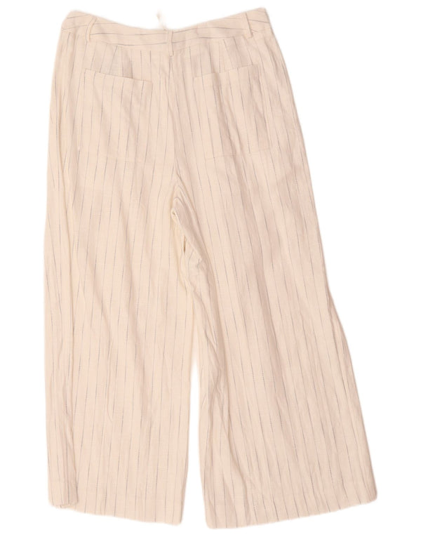 Женские укороченные брюки с высокой талией Marks & Spencer UK 12 Medium W32 L25 Whi