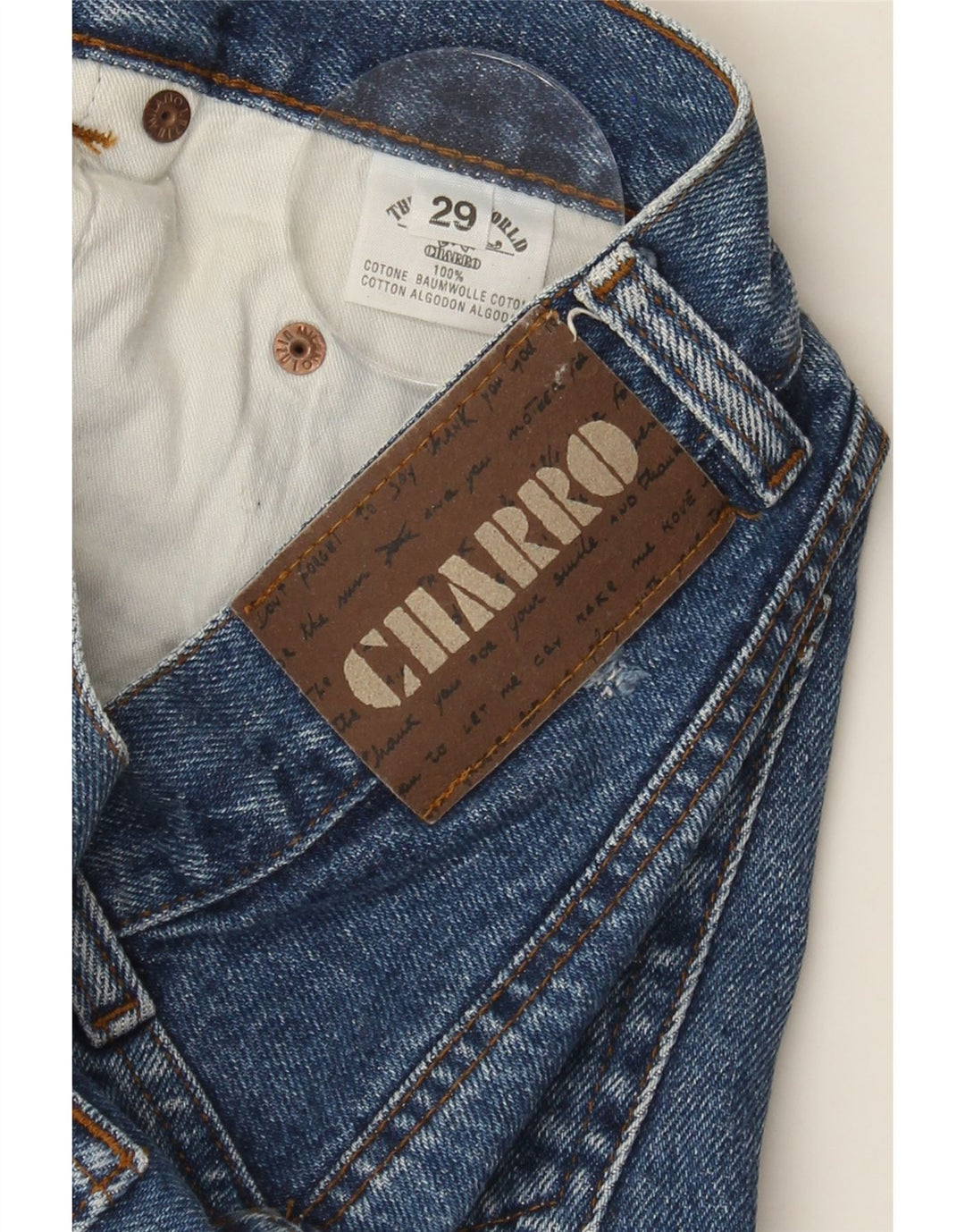 CHARRO Womens Tapered Jeans W29 L30 Blue Cotton Vintage Charro and Second-Hand Charro from Messina Hembry 