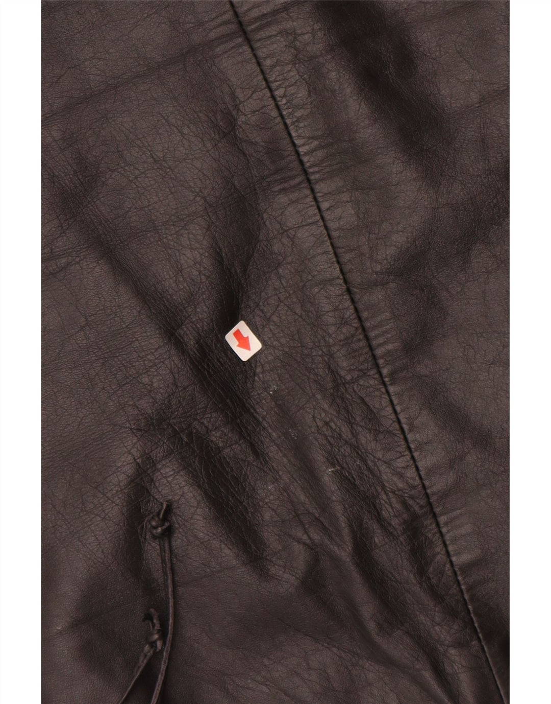 ВИНТАЖНАЯ женская кожаная юбка EU 34 XS W24 Черная кожа